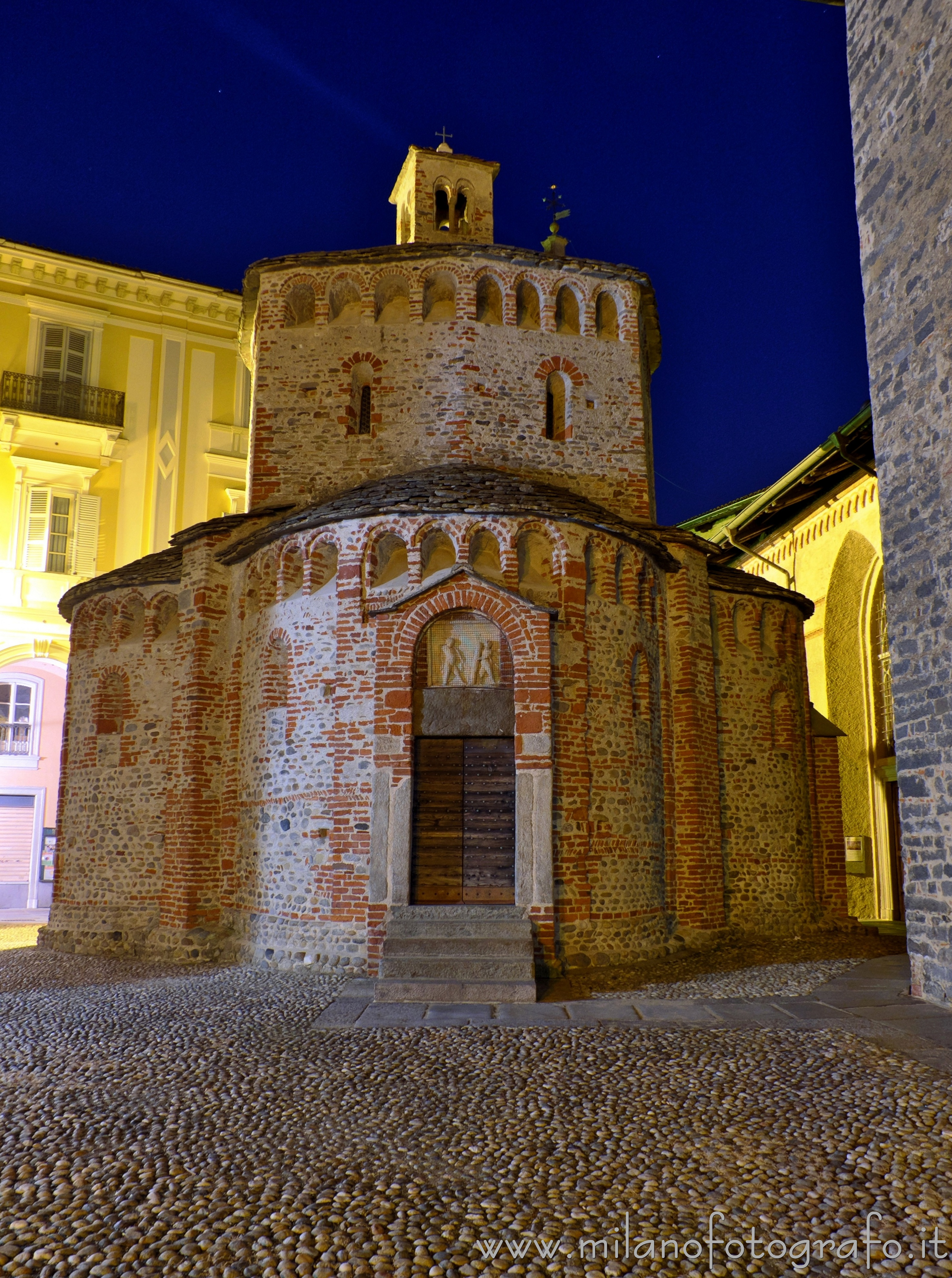 Biella (Italy) - Baptistery of the Cathedral of Biella by night